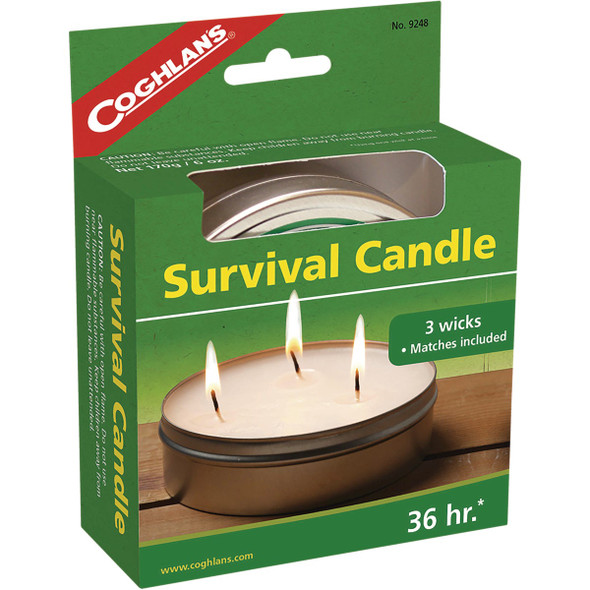 Coghlans 36 Oz. 3-Wick White Survival Candle 9248