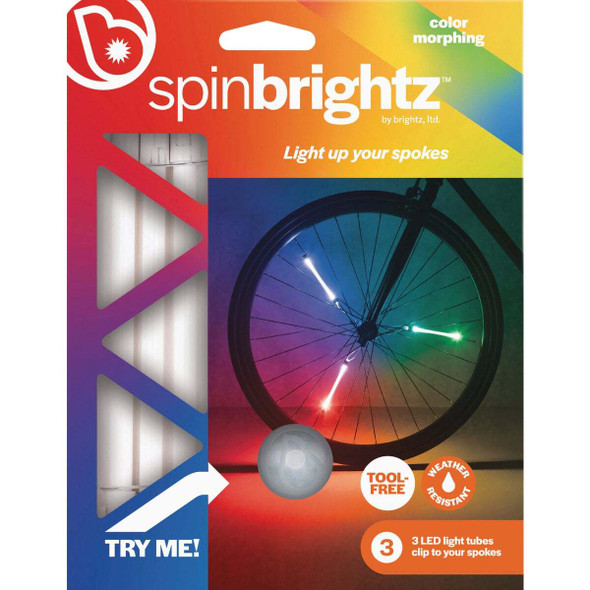 Brightz Spinbrightz LED Color Morphing Bicycle Wheel Tube Lights L1703