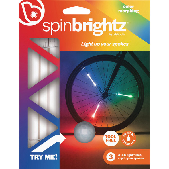 Brightz Spinbrightz LED Color Morphing Bicycle Wheel Tube Lights L1703