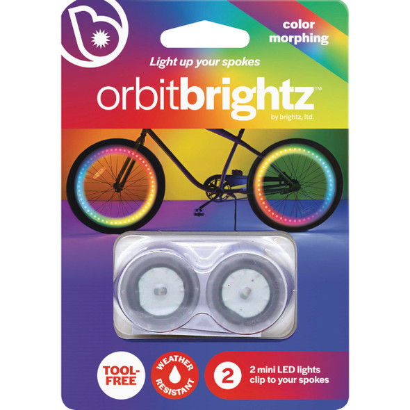 Orbitbrightz LED Color Morphing Bicycle Spoke Lights (2-Pack) I1789