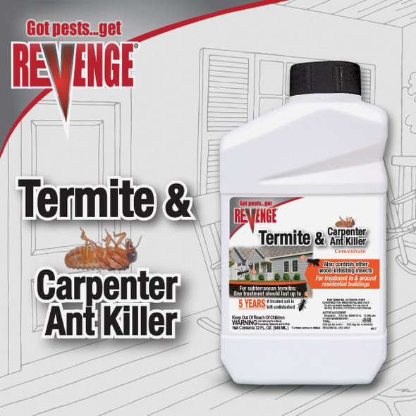 REVENGE 32 Oz. Concentrate Termite & Carpenter Ant Killer 4617 Pack of 6 765414