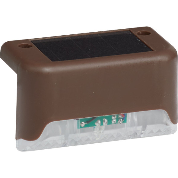 Brown Plastic Solar Deck Light (3-Pack) BMSL0011 Brown