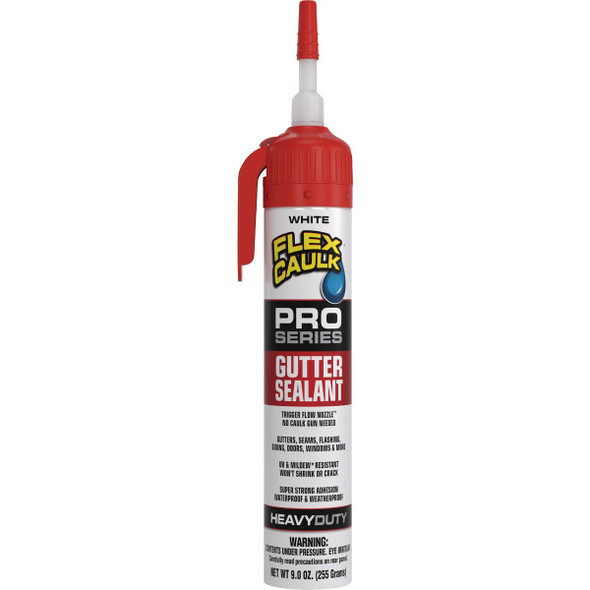 Flex Seal Flex Caulk 9 Oz. Pro Series Gutter Sealant, White PS680WHT675