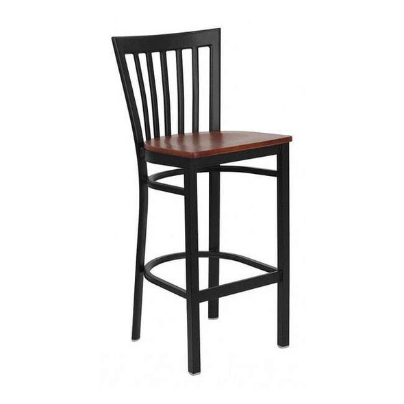 Flash Furniture Restaurant Stool,School Back,Chy Seat XU-DG6R8BSCH-BAR-CHYW-GG