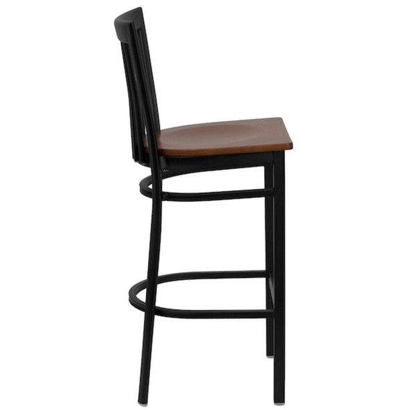 Flash Furniture Restaurant Stool,School Back,Chy Seat XU-DG6R8BSCH-BAR-CHYW-GG