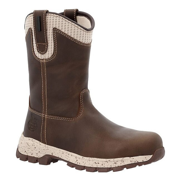 Women's Wellington Boot, 9, Alloy Toe, 10 in H, Dark Brown, GB00557