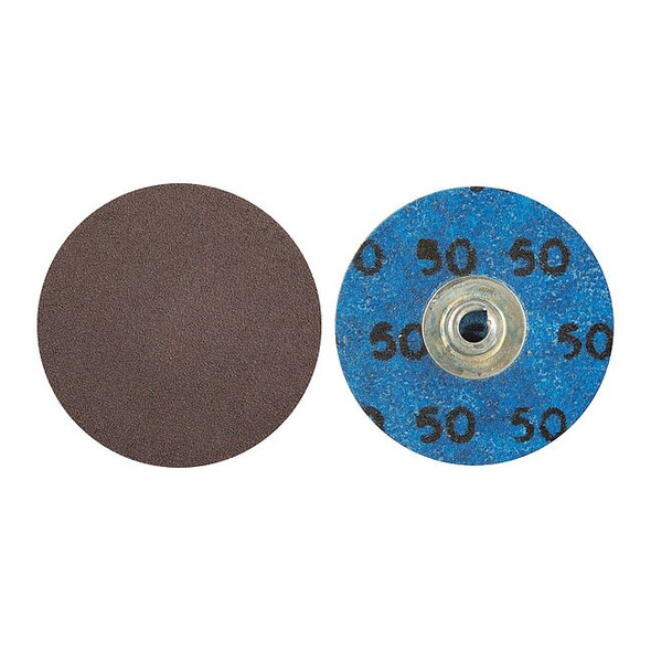 Norton Abrasives Quick Change Disc, AlO, 2in, 50G, TS, PK100 66261138160