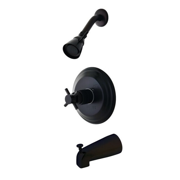 Tub and Shower Faucet, Standard, 3, Wall Mount, Oil Rubbed Bronze