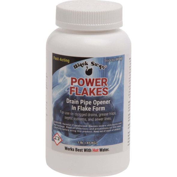 Black Swan Power Flakes Drain Pipe Opener, 1 Lb. 09160