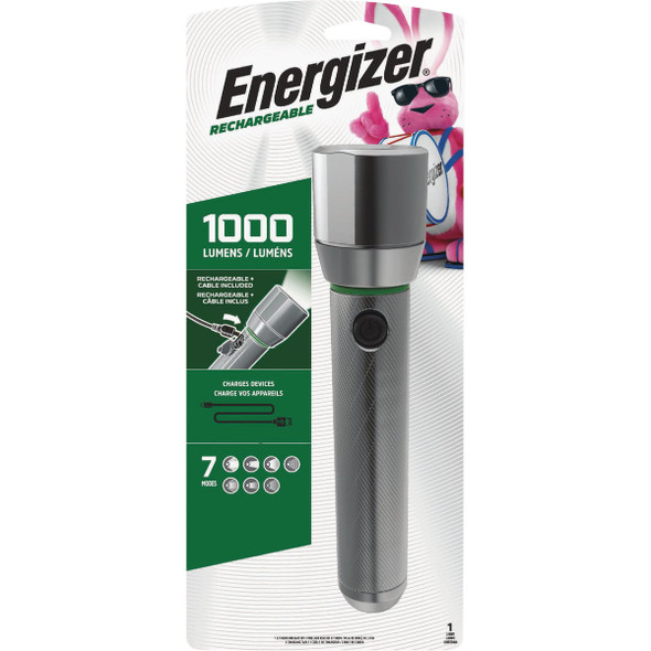 Energizer Vision HD 1200 Lm. LED Metal Rechargeable Flashlight ENPMHRL7