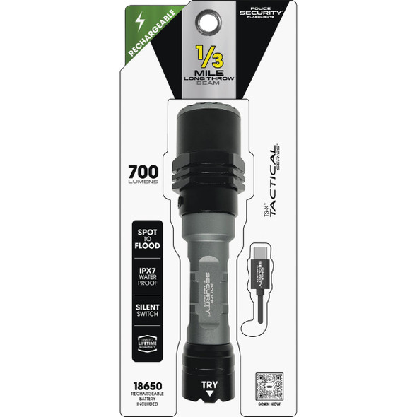 Police Security Long Throw TS-X 700 Lm. LED Flashlight 97739