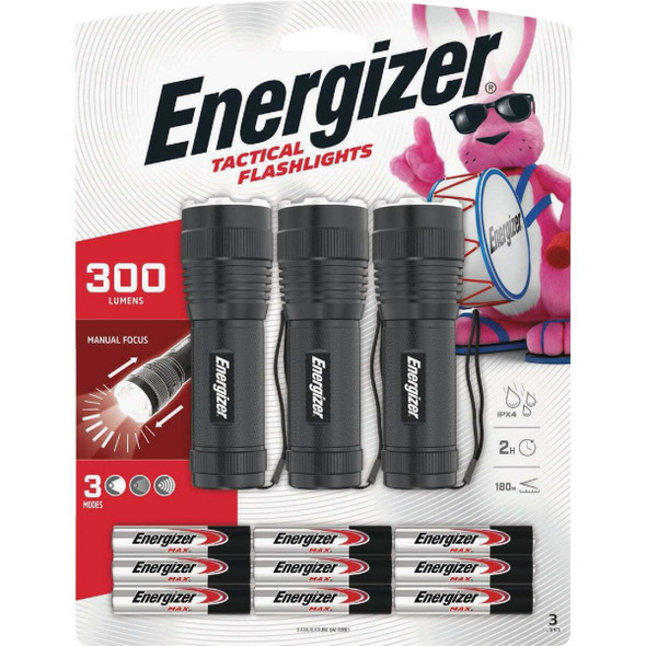 Energizer 300 Lm. LED Tactical Flashlight (3-Pack) ENMLTV321E3