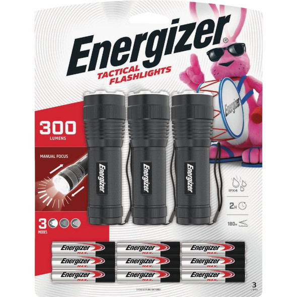 Energizer 300 Lm. LED Tactical Flashlight (3-Pack) ENMLTV321E3