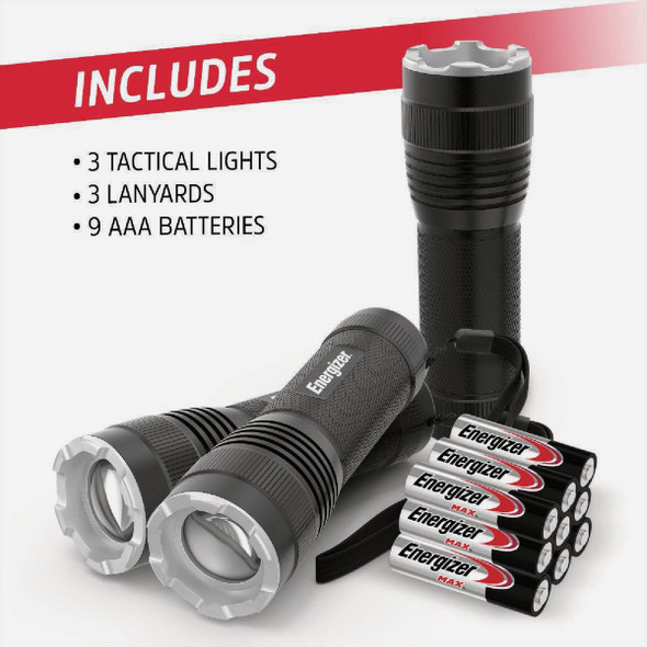 Energizer 300 Lm. LED Tactical Flashlight (3-Pack) ENMLTV321E3 562400