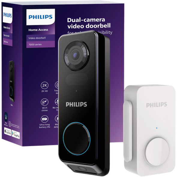 Philips Video Doorbell with Chime DDA270X-2TXS