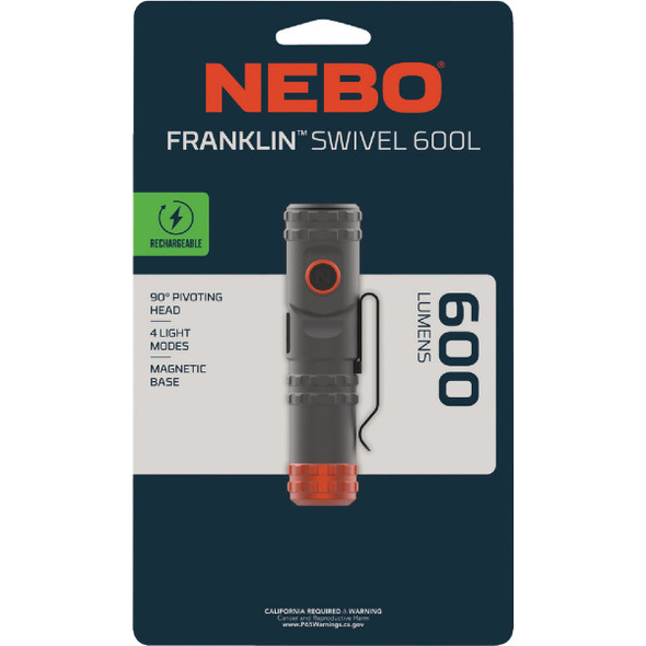 Nebo Franklin Swivel LED Rechargeable Compact Flashlight NEB-FLT-1023 568722