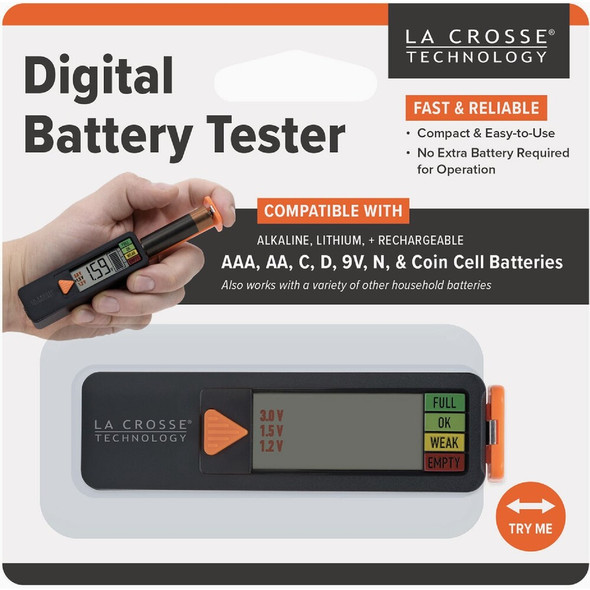 La Crosse Technology Digital Portal Battery Tester 911-143-CBP 564173