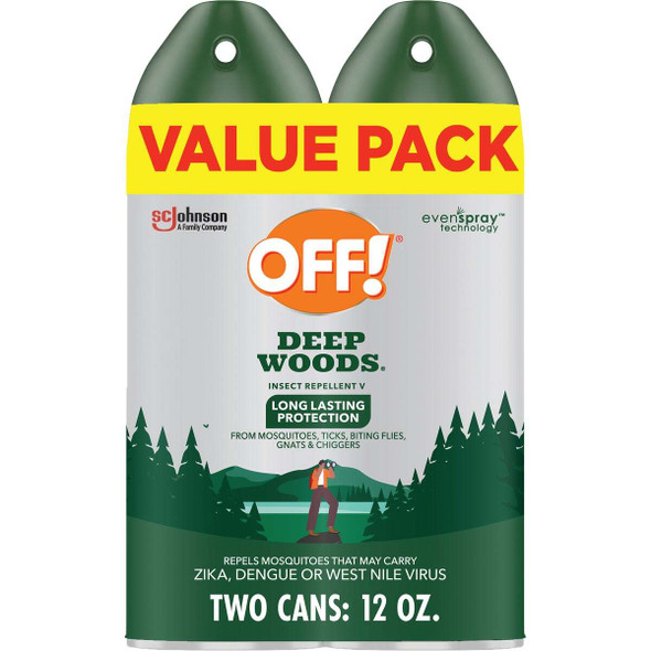 OFF! Deep Woods 12 Oz. Insect Repellent Aerosol Spray Value Pack (2-Pack) 02405
