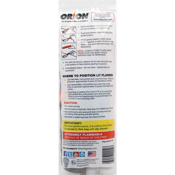 Orion Safety PlasTcap 15-Minute Flare (3-Pack) 3153 573105