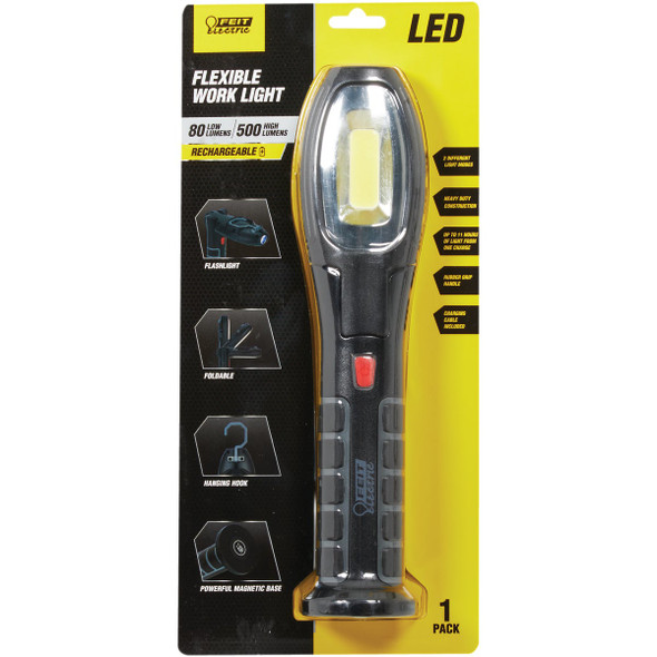 Feit Electric 500 Lm. LED Rechargeable Adjustable Handheld Work Light WORK500FLEXBAT 507432
