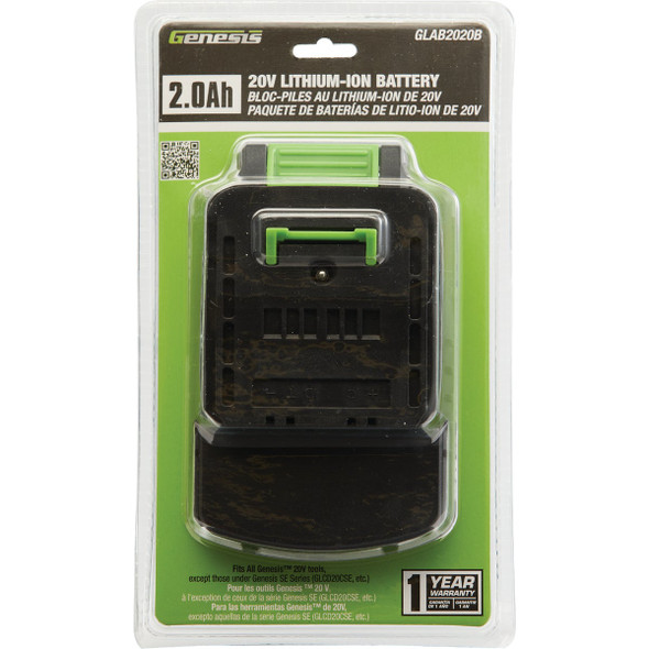 Genesis G20MAX 20V Lithium-Ion 2.0 Ah Battery Pack GLAB2020B 368049