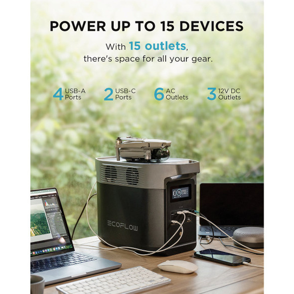 EcoFlow Delta 3 Classic 1800W 1024Wh LFP Portable Power Station EFDELTA3C-US-CBOX-L 532722