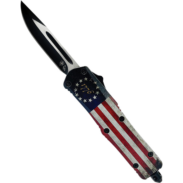 GenII Small Premium Alloy Betsy Ross Flag Drop 440C Black S-BRF-33-1