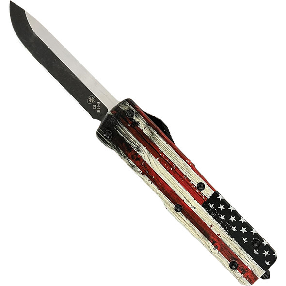 Large Premium Alloy Weighted Wood US Flag Drop Black D2 LZ-WUS-32-1