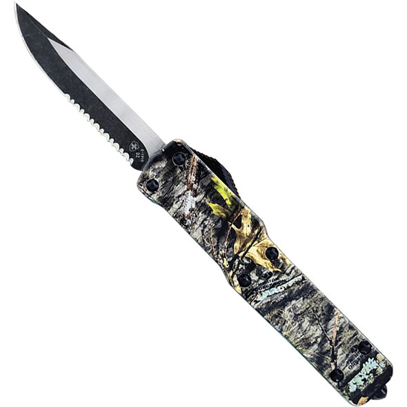 Slim Premium Aluminum Lightweight Mossy Oak Obsession Drop Serrated Black D2 MA-MOO-62-1