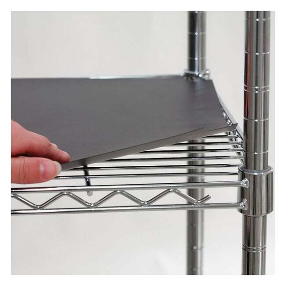 Manufacturer Varies Shelf Liner 60"x18", Black, 4PK 5GRJ5
