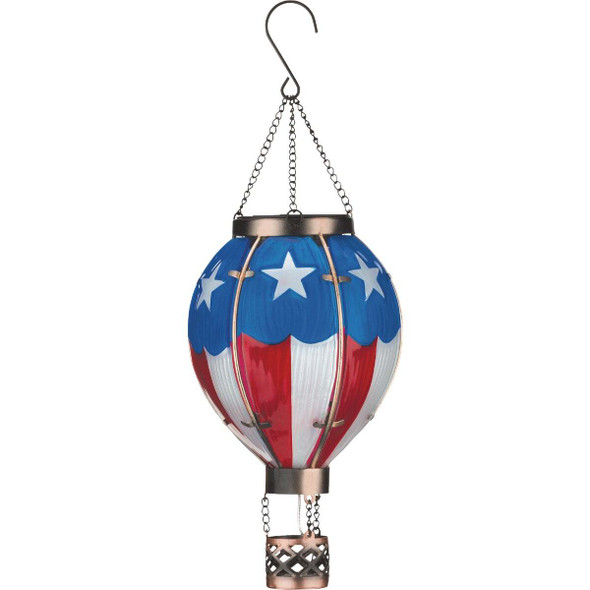 Regal Art & Gift Small Americana Hot Air Balloon Solar Lantern 13513