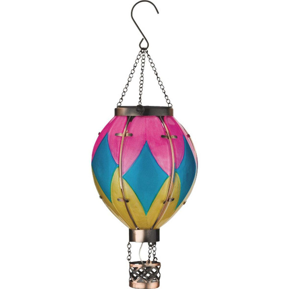 Regal Art & Gift Small Diamond Hot Air Balloon Solar Lantern 13514
