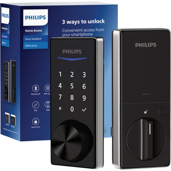 Philips Bluetooth Touchscreen Electronic Deadbolt, Satin Nickel DDL240X-15HB-SN