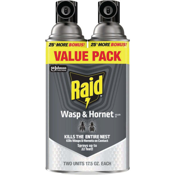 Raid 17.5 Oz. Aerosol Spray Wasp & Hornet Killer (2-Pack) 76588