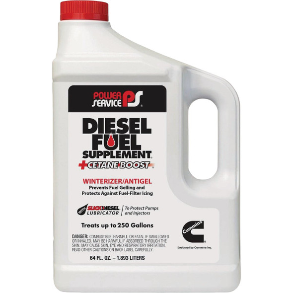 Power Service 64 Oz. Anti-Gel Diesel Fuel Supplement with Cetane Boost PSVC1064