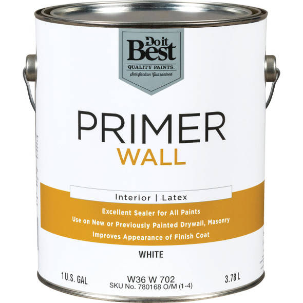 Do it Best Interior Latex Wall Primer, White, 1 Gal. W36W00702-16