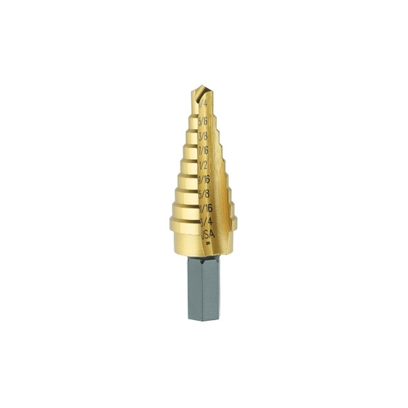 Unibit® Titanium Fractional Self-Starting, 1/4 in to 3/4 in, 9 Steps
