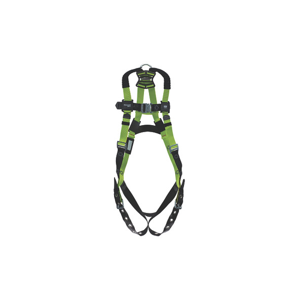 H500 Industry Standard Full-Body Harness, Back D-Ring, Universal, Quick-Connect Chest/Tongue Leg Buckles, Shoulder Pads, IS8P