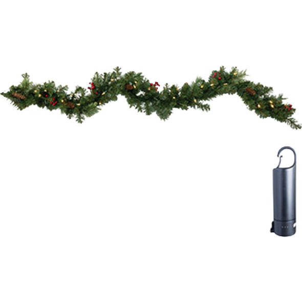 Holiday Bright Lights 9'ww/Mlt Led Rch Garland 02-03007