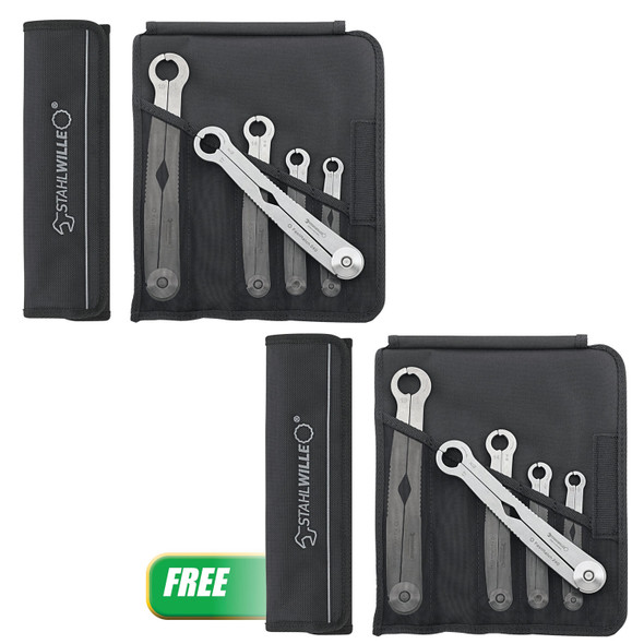 Buy (1) 240/5 Ratchet Wrench Set, FastRatch, 5 pcs Get(1) Combination wrench set in roll-up pouch 96411005P