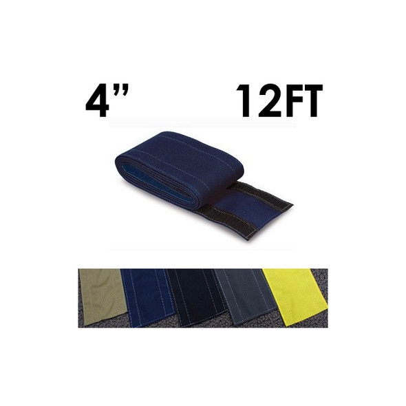 Carpet Cable Cover, 12 ft L, 4 in W, 1 Channel, Nylon, Blue