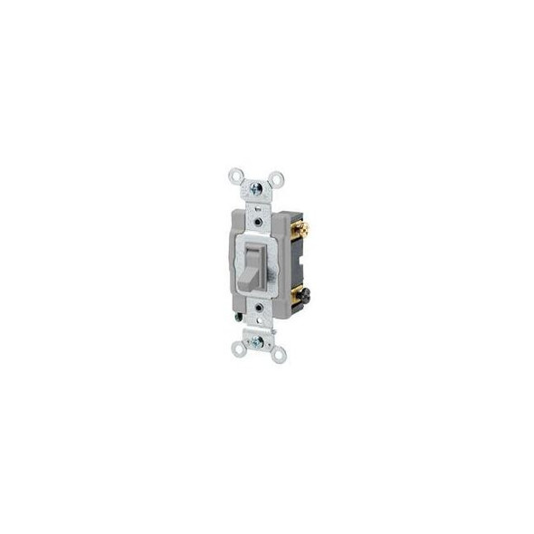 Leviton Wall Switch, 2 hp, Toggle, 15 A, Gray 54503-2GY Pack of 10