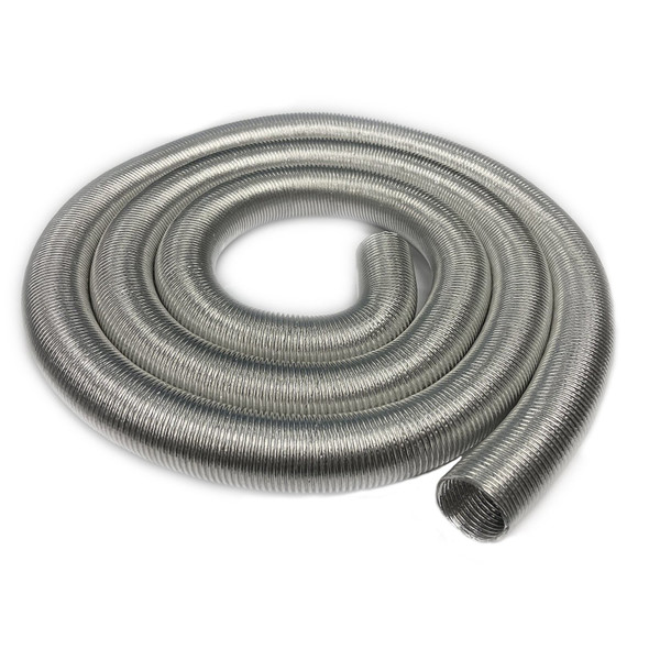 20mm Heat Shielding Aluminum Foil Corrugated Conduit, 10FT, Silver