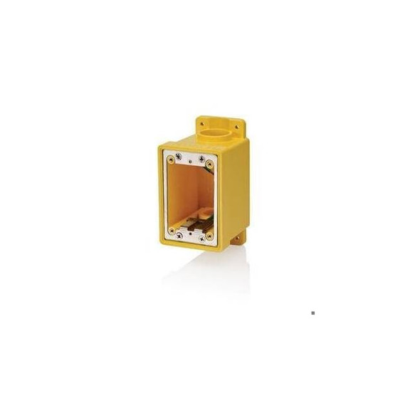 Leviton FD Box, 26 cu in, 1, Stainless Steel, Rectangular Shape FDBX1-YL