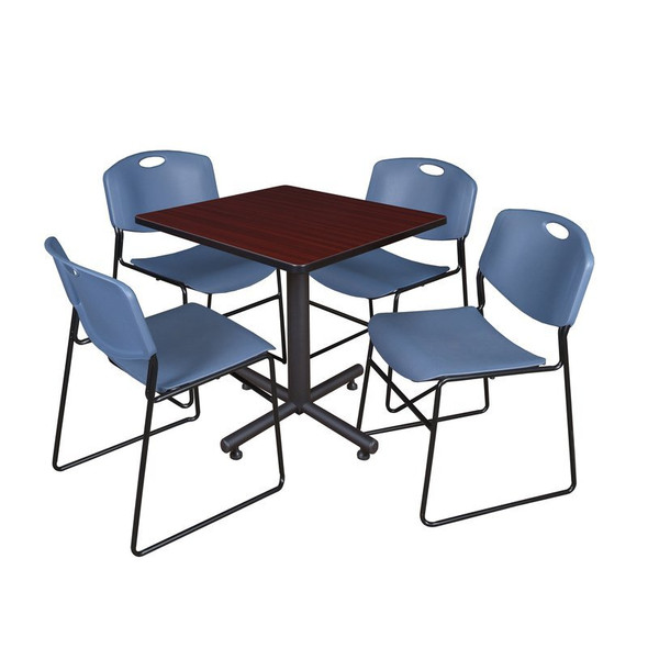 Kobe Kobe Square Table & Chair Set, Wood, Metal, Polypropylene Top TKB3030MH44BE