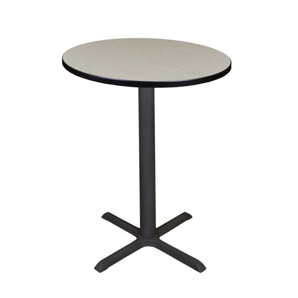 Cain Cain Cafe Tables, 30 W, 30 L, 42 H, Wood,Metal Top, Maple TCB30RNDPL