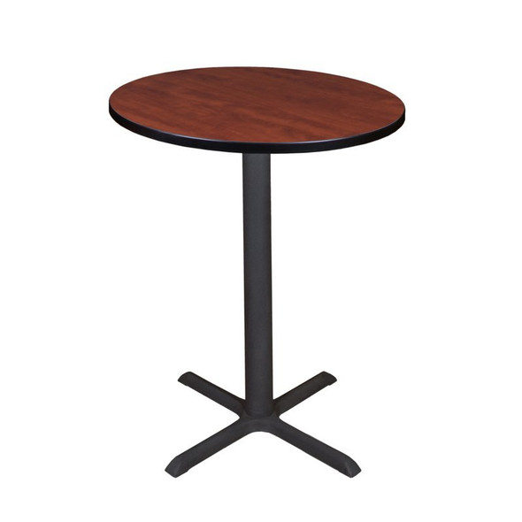 Cain Cain Cafe Tables, 30 W, 30 L, 42 H, Wood,Metal Top, Cherry TCB30RNDCH