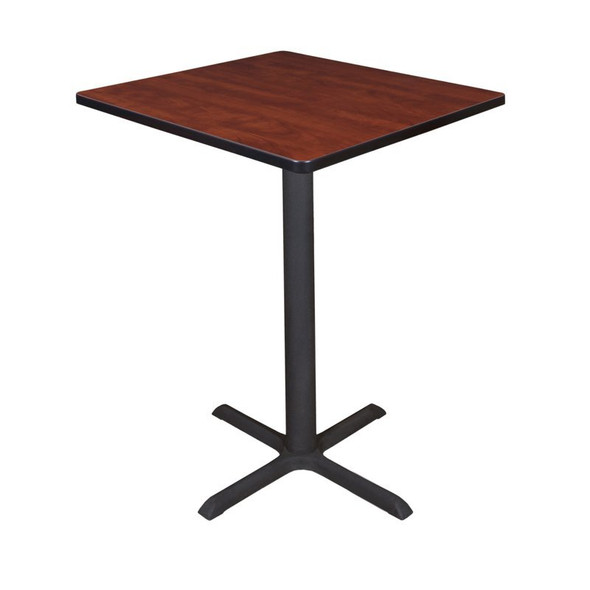 Cain Cain Cafe Tables, 30 W, 30 L, 42 H, Wood, Metal Top, Cherry TCB3030CH