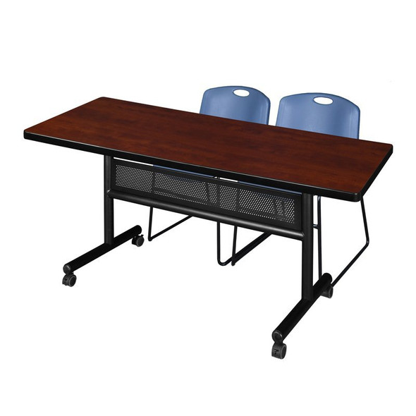 Kobe Rectangle FlipTop Table, 72" W, 29" H, Laminate Top, Cherry MKFTM7230CH44BE