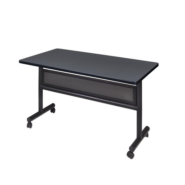 Kobe Rectangle FlipTop Table, 48" W, 29" H, Laminate Top, Gray MKFTM4830GY